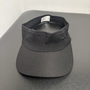 Calia Women's Black Ribbed Athletic Visor Tennis Golf One Size Stretch